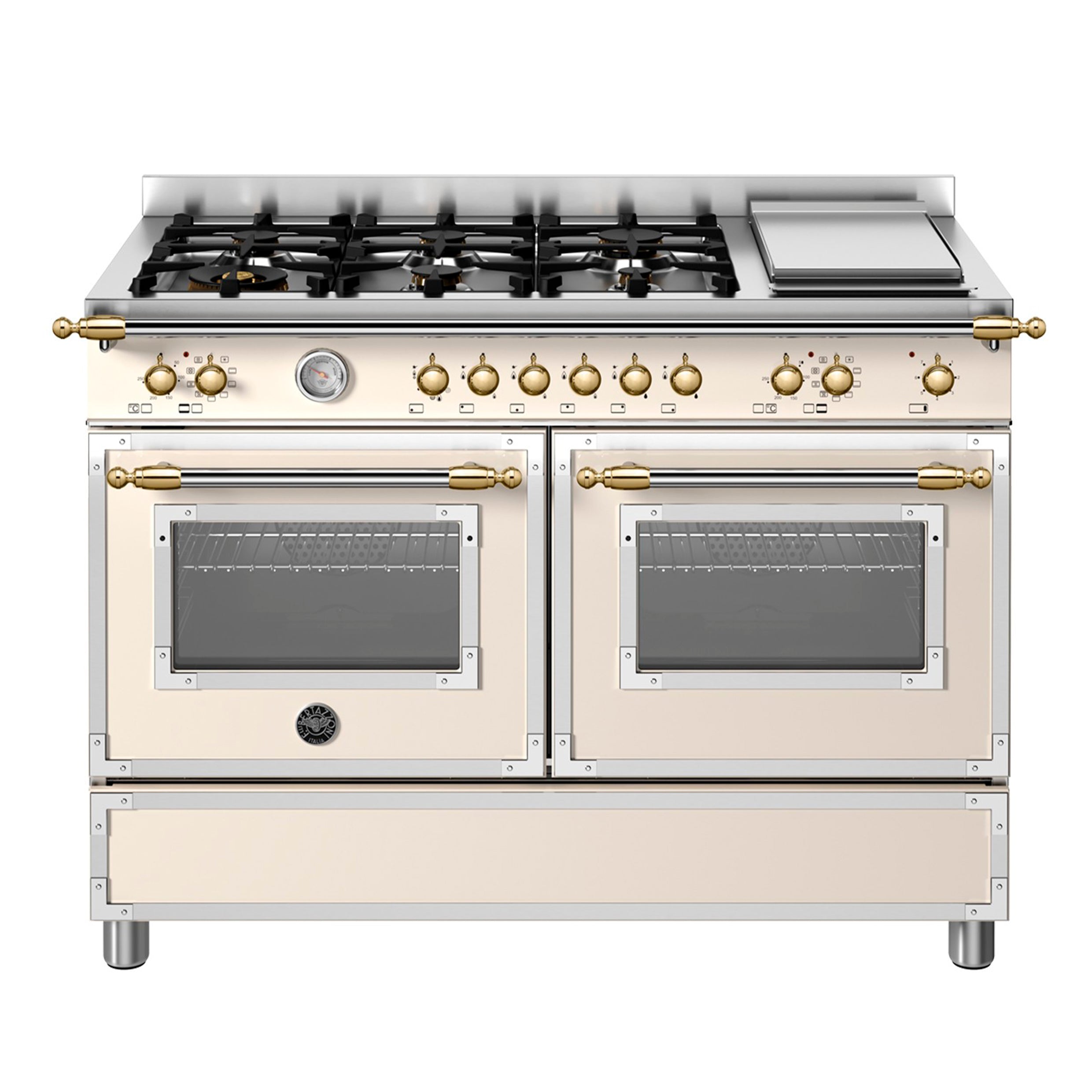 Cucina a gas Bertazzoni con forno elettrico - Linea Heritage - Modello a 6 fuochi + grill da tavolo / 120 cm