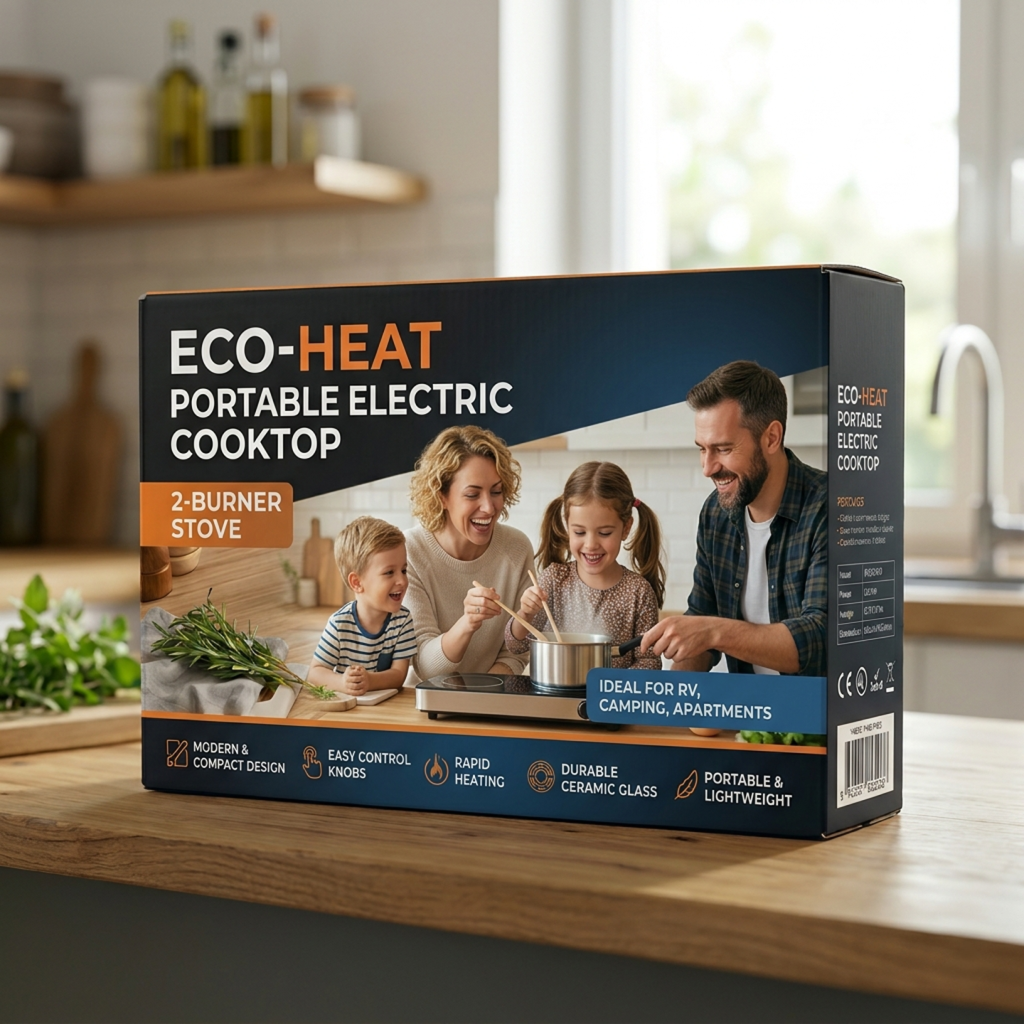 Tragbarer 2-Flammen-Elektroherd